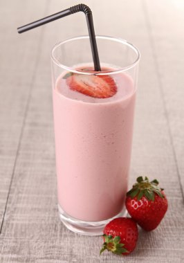 Strawberry smoothie clipart