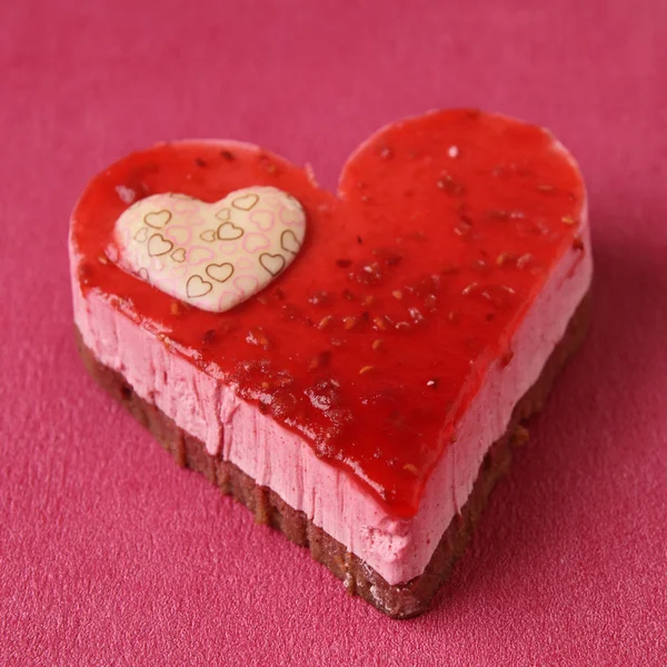 Stock image Red heart-shapped pastry