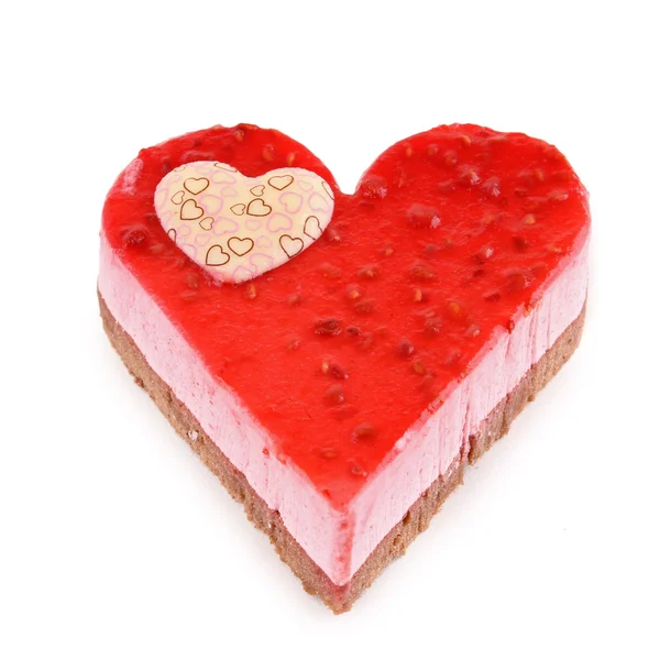 Isolated heart shaped pastry — Stock Photo, Image