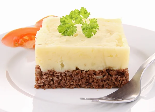 Plate of cottage pie — Stock Photo, Image