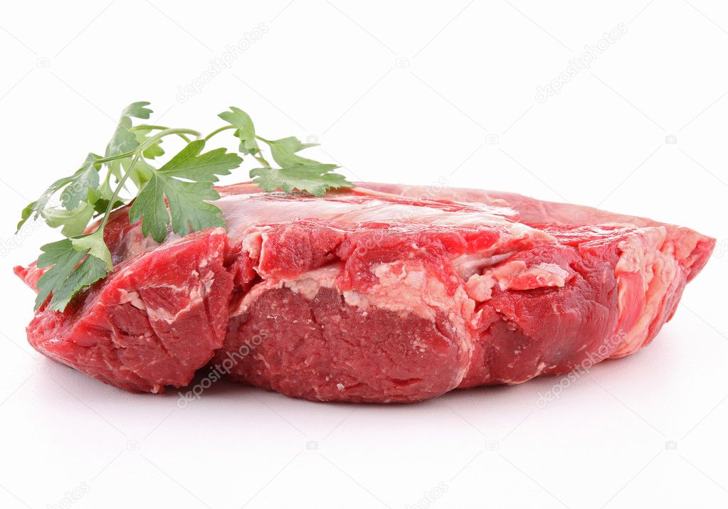 Raw piece of beef