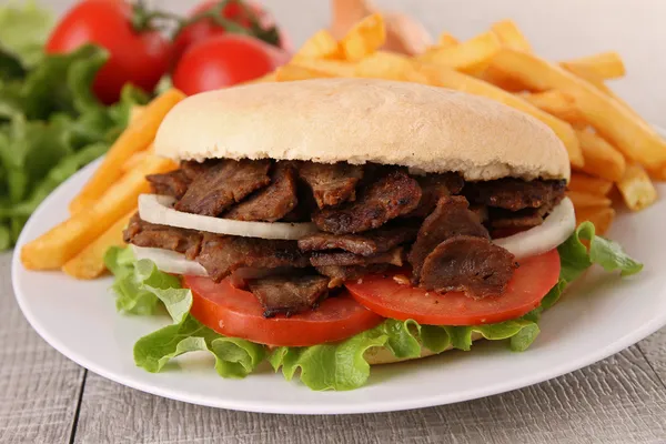 Sanduíche, kebab — Fotografia de Stock