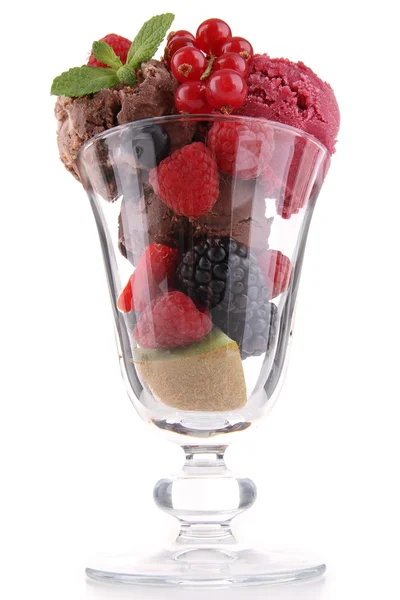 Isolated glass of ice cream — Stock Photo, Image