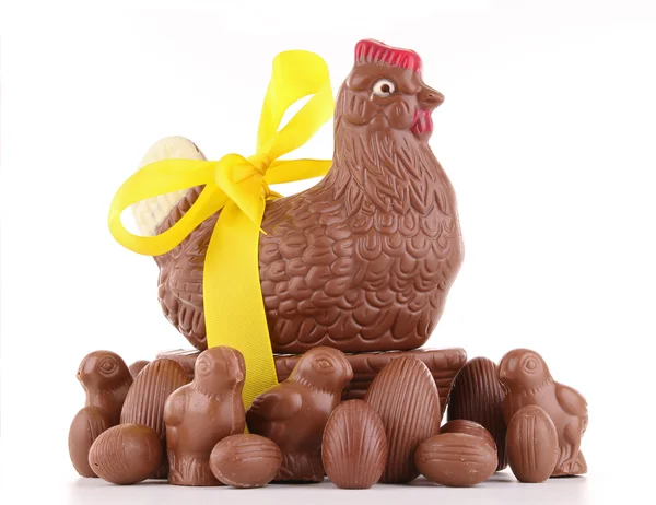 Cioccolato isolato pasqua — Foto Stock