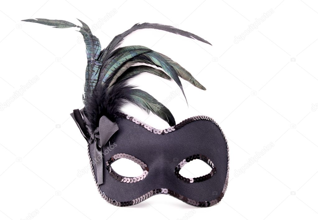 Isolated carnival mask