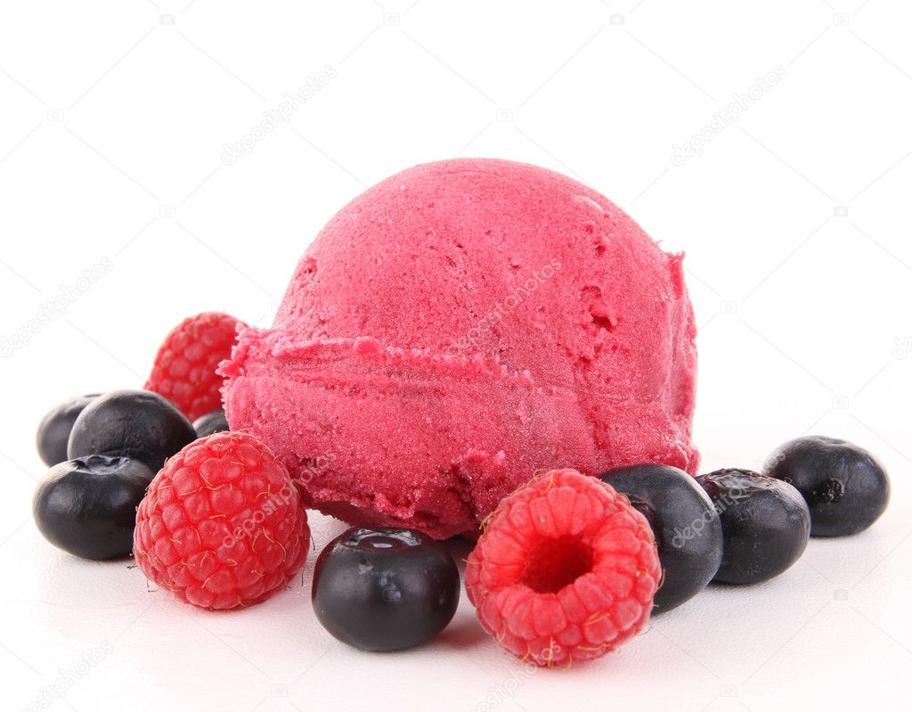 Isolated berry icecream