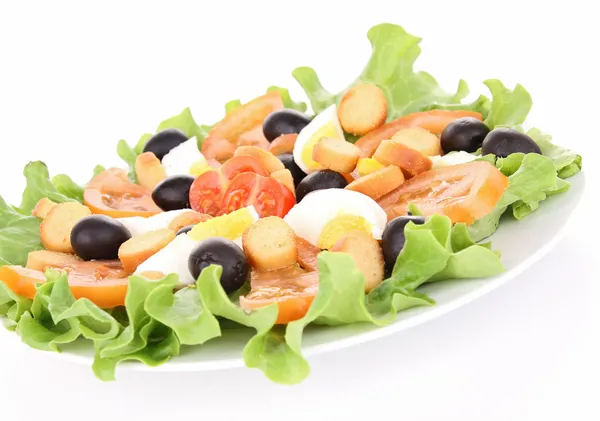 Salada mista sobre branco — Fotografia de Stock