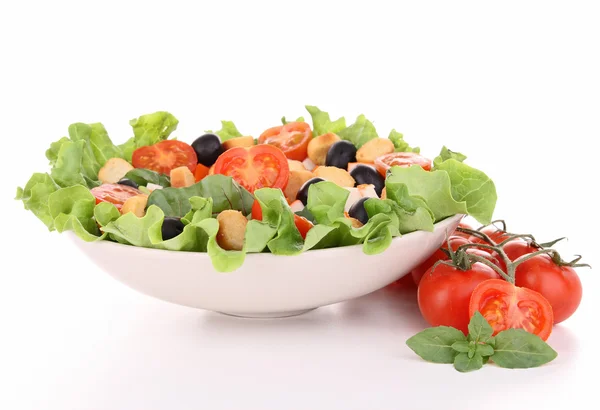 Salada mista sobre branco — Fotografia de Stock