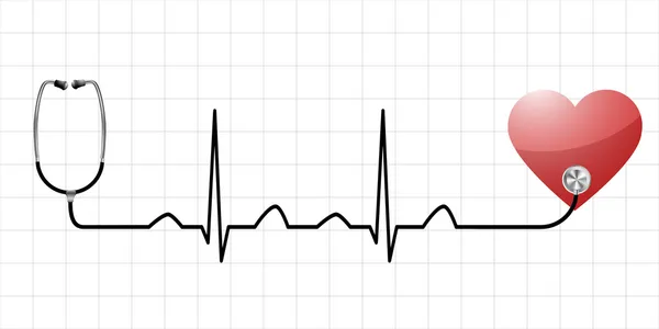 Latidos cardíacos — Archivo Imágenes Vectoriales