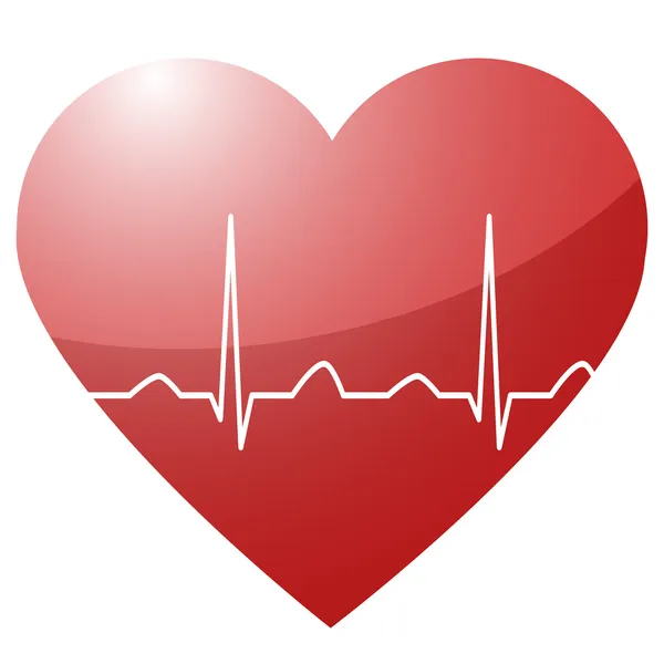 Srdce s křivkou — Stockový vektor