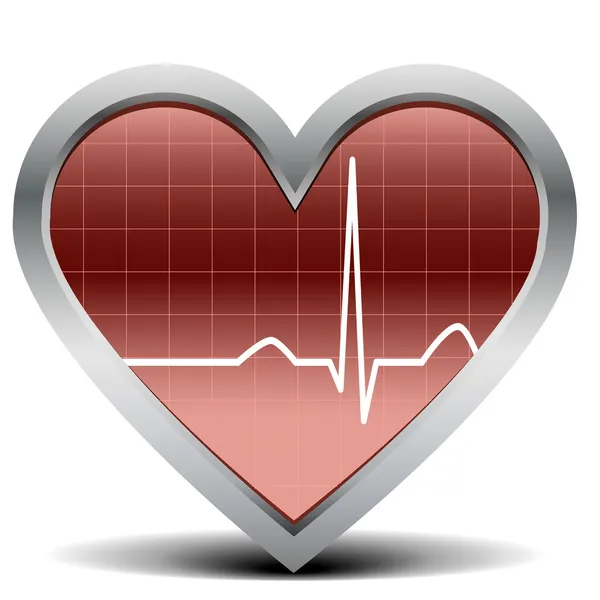 Heart beat signal — Stock Vector