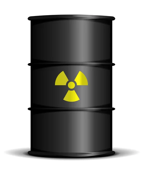 Radioactive waste barrel — Stock Vector