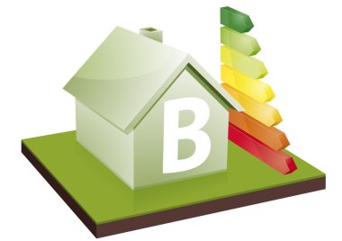 house energy efficiency class B clipart