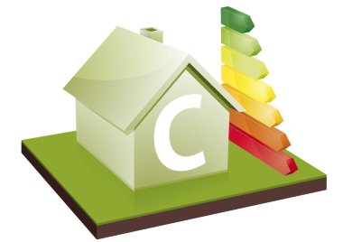 house energy efficiency class C clipart