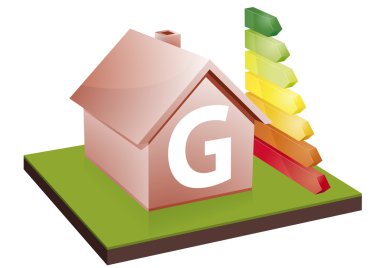 house energy efficiency class G clipart