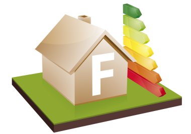 house energy efficiency class F clipart