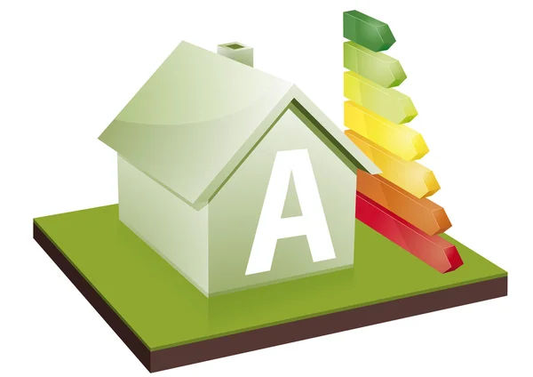 House energy efficiency class A — Stock Vector