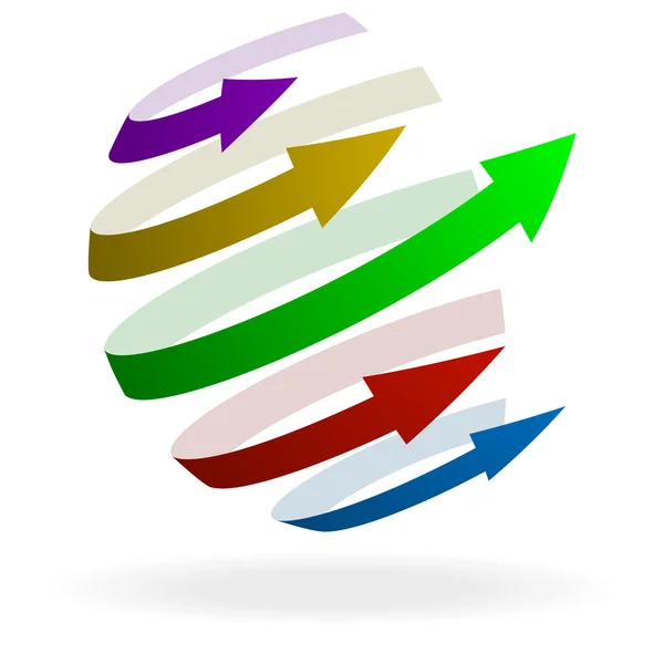 Colorful Arrow Icon — Stock Vector
