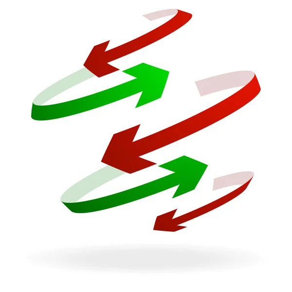 Icono de flecha colorido — Vector de stock