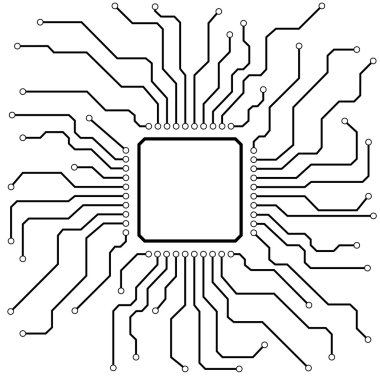 Hi-Tech Circuit Board clipart