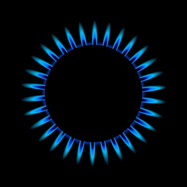 Gas flame from above clipart