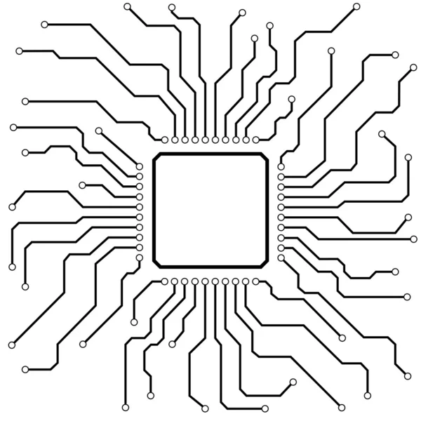 Carte de circuit hi-tech — Image vectorielle