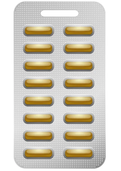 Envase de pastillas — Vector de stock