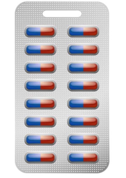 Tablettenpackung — Stockvektor