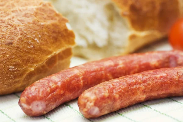 Stock image Bread and sausage