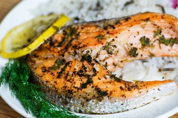 stock image Baked salmon