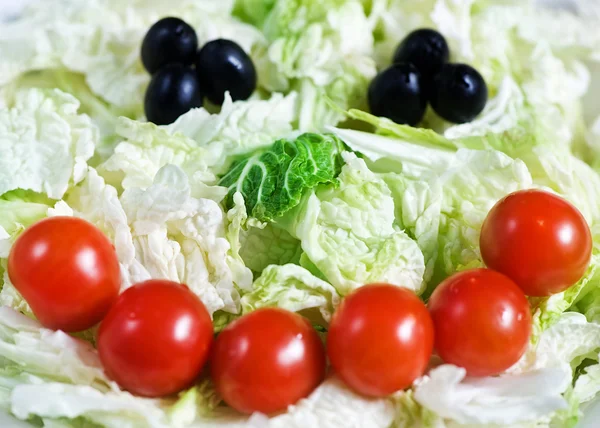 Lächelnder Salat — Stockfoto