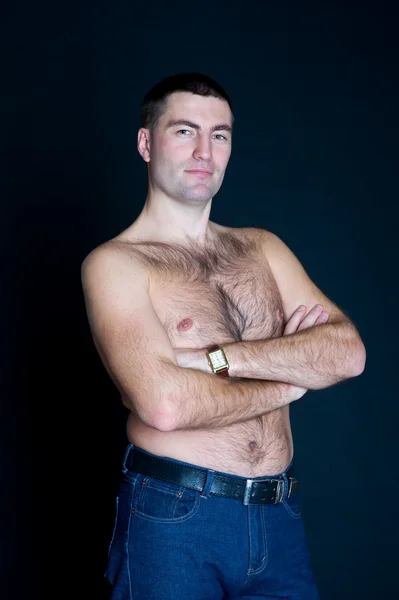 Άνθρωπος με γυμνό — Φωτογραφία Αρχείου