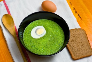 Spinach cream soup clipart