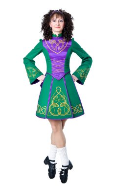 Irish dancer in the hard shoes clipart