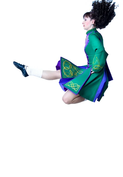 Bailarina irlandesa saltando —  Fotos de Stock