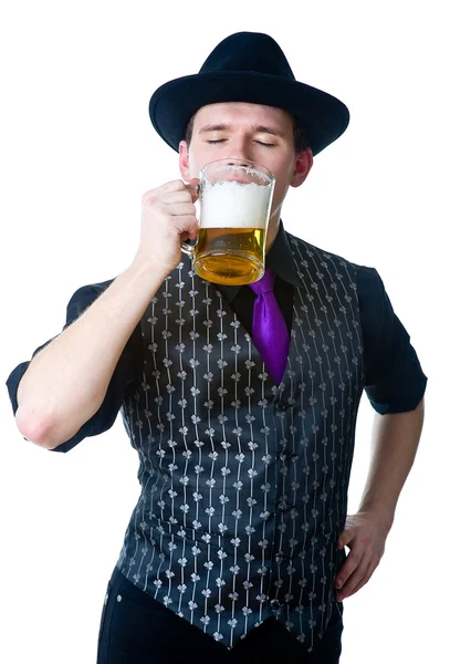 Man drinking beer — Stock Photo, Image