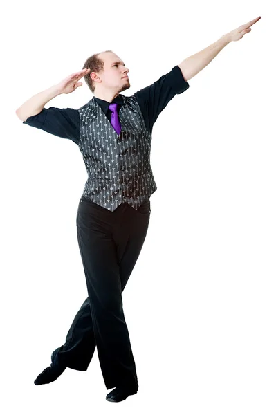 Dançarina irlandesa posando — Fotografia de Stock