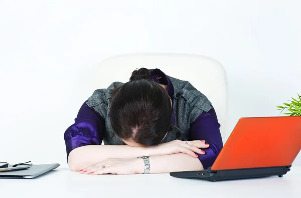 Business woman sleeping — Stock Photo, Image
