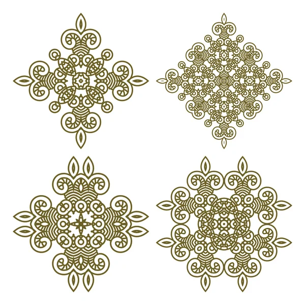 Set ornamenti aztechi — Vettoriale Stock