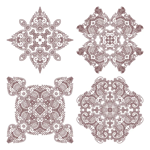 Set de ornamentos aztecas — Archivo Imágenes Vectoriales
