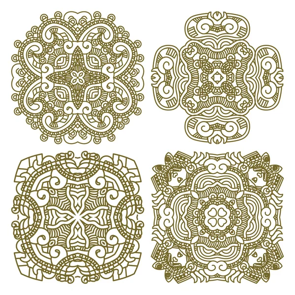 Set ornements aztèques — Image vectorielle