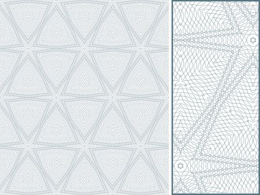 Vector seamless blue guilloche background clipart