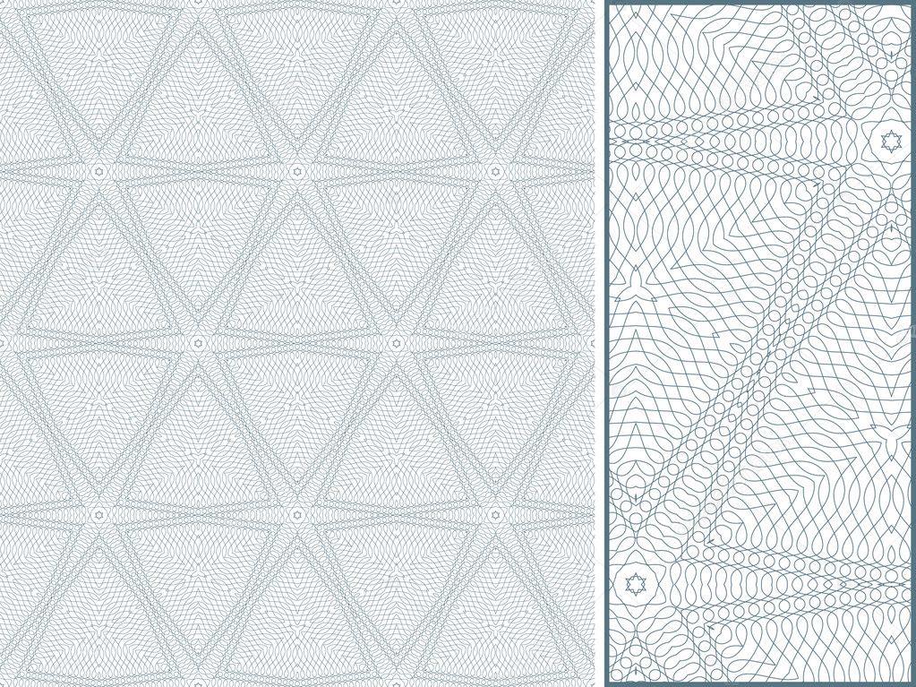 Vector seamless blue guilloche background