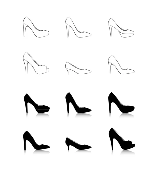 ファッション女性靴ベクトル — ストックベクタ