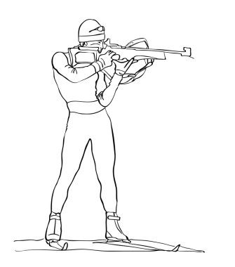 Biathlonist clipart