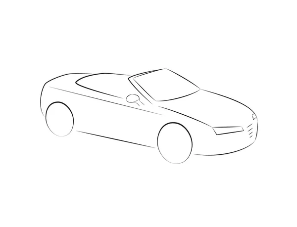 Sílhueta de desenhos animados de um carro — Vetor de Stock