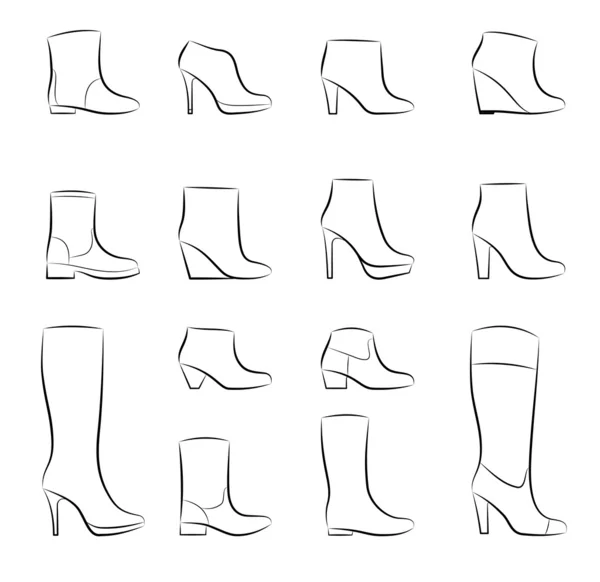 Mode femmes chaussures vecteur — Image vectorielle
