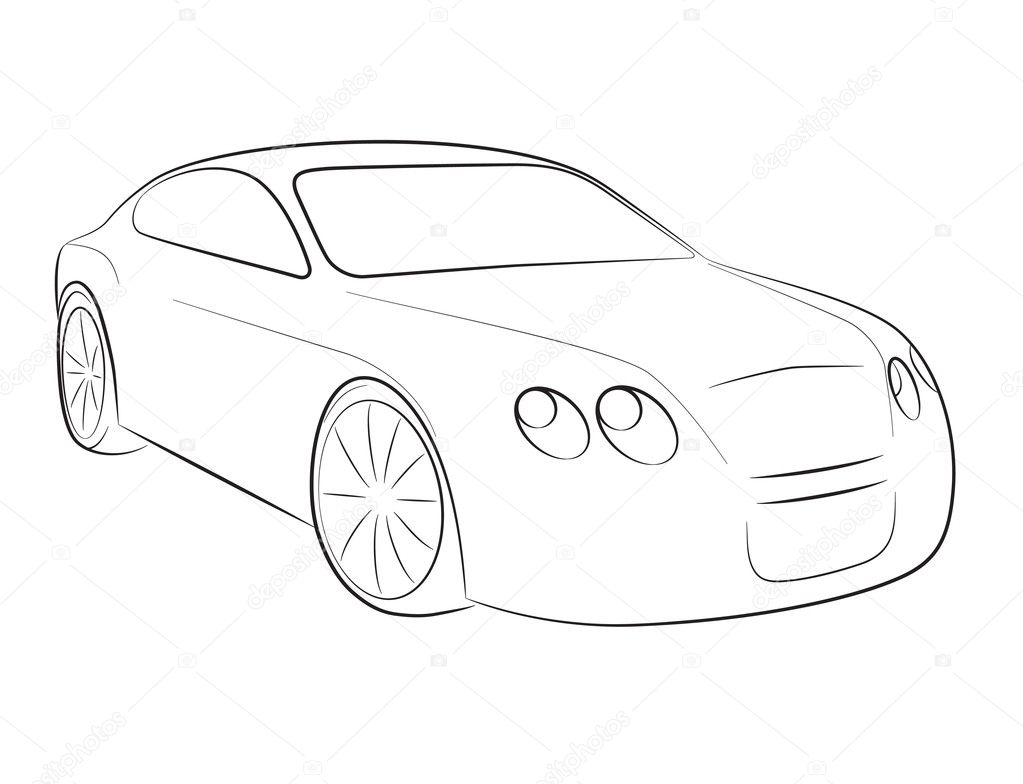 Cartoon silhouette of a car