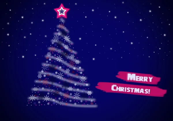 Christmas greeting on the blue background — Stock Photo, Image