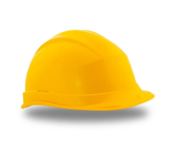 Yellow protective construction helmet — Stock Photo, Image